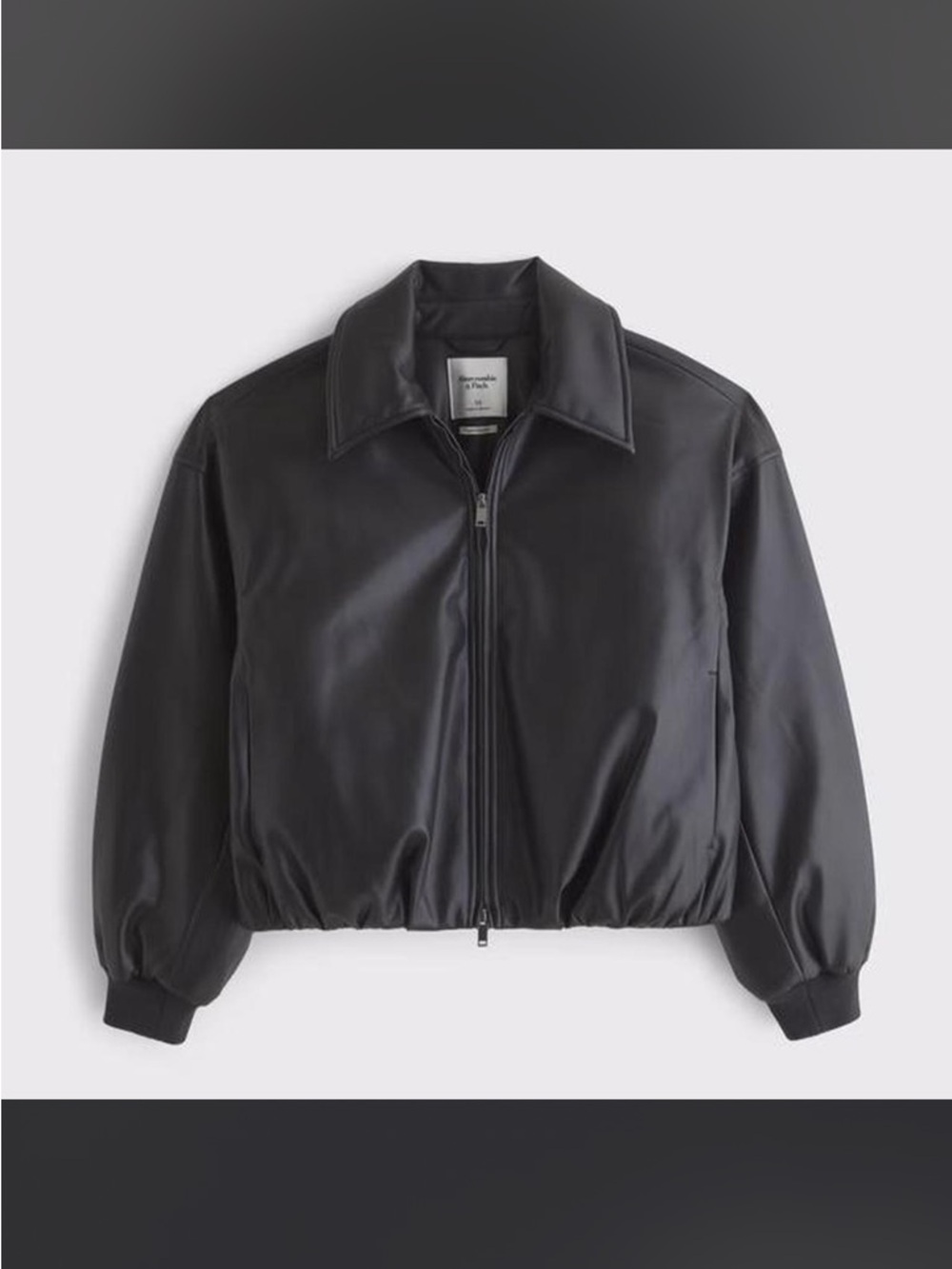 NWT Abercrombie and fitch vegan leather bomber jacket